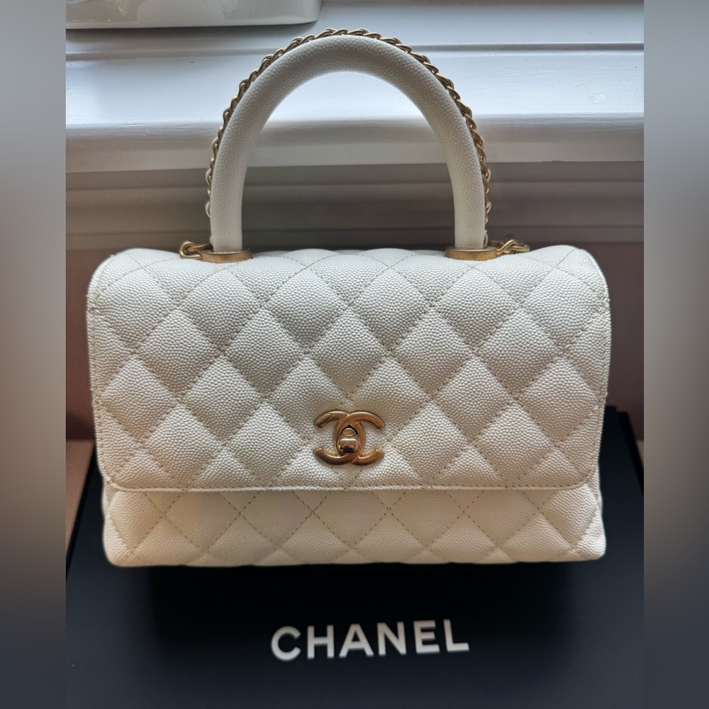 Authentic White Caviar Chanel Coco Bag